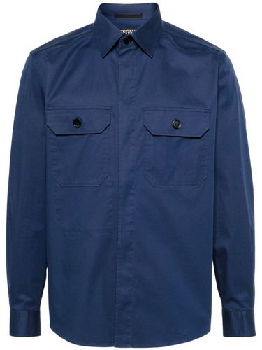 ZEGNA - Camicia Con Logo - Zegna - Modalova