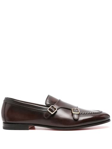 SANTONI - Leather Mocassin - Santoni - Modalova