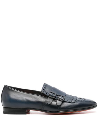 SANTONI - Leather Mocassin - Santoni - Modalova