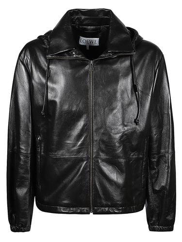 LOEWE - Leather Hooded Jacket - Loewe - Modalova