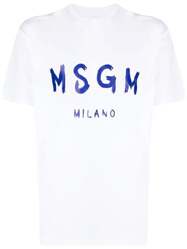 MSGM - Cotton T-shirt With Logo - Msgm - Modalova