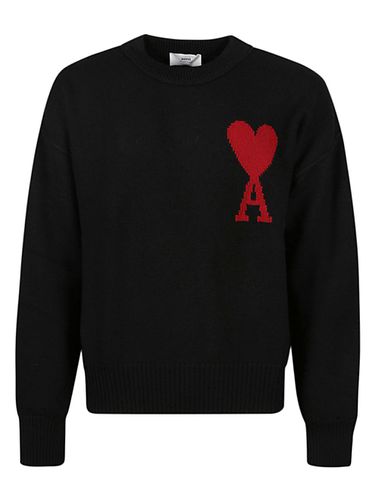 AMI PARIS - Wool Sweater With Logo - Ami Paris - Modalova