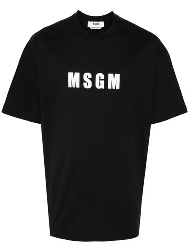 MSGM - Cotton T-shirt With Logo - Msgm - Modalova