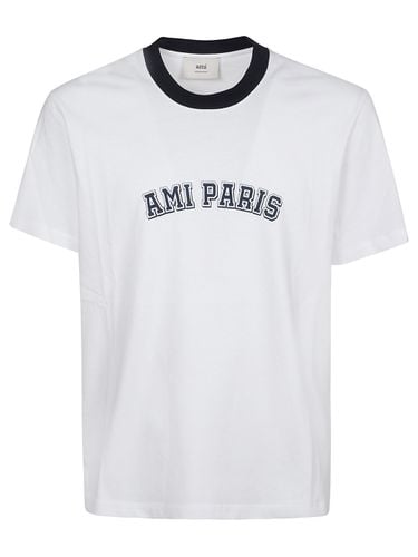 Cotton T-shirt With Print - Ami Paris - Modalova