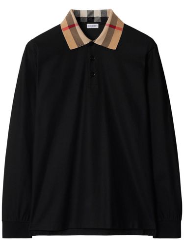 Long-sleeved Polo Shirt With Logo - Burberry - Modalova