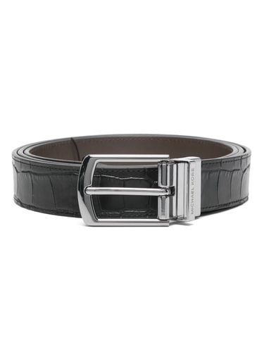 Reversible Belt With Crocodile Effect - Michael Kors - Modalova