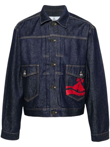 Denim Jacket With Logo - Vivienne Westwood - Modalova