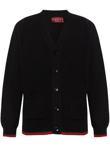 Cardigan With Web Decoration - Gucci - Modalova