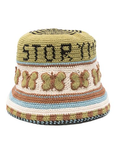 Hat Embroidered With Butterflies - Story Mfg - Modalova