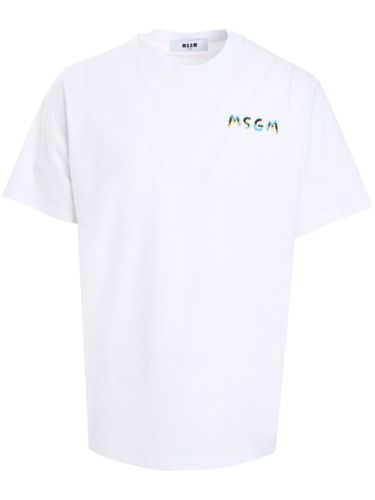 MSGM - Cotton T-shirt With Logo - Msgm - Modalova