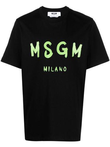 MSGM - Cotton T-shirt With Logo - Msgm - Modalova