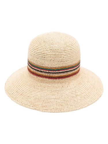 Ribbon-detail Straw Fedora Hat - Paul Smith - Modalova