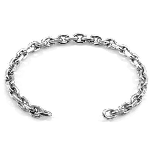 Halyard Sail Silver Chain Bangle - ANCHOR & CREW - Modalova