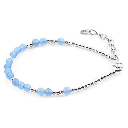 Agate Sienna Silver and Stone Bracelet - ANCHOR & CREW - Modalova