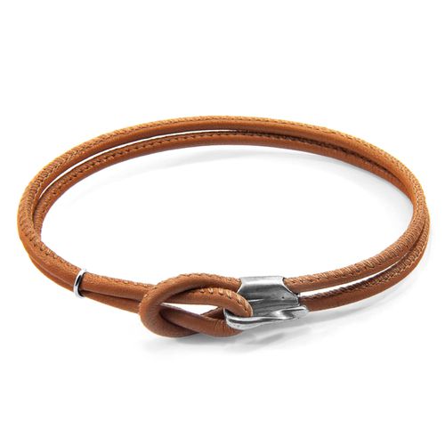 Orla Silver and Nappa Leather Bracelet - ANCHOR & CREW - Modalova
