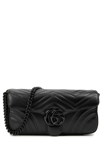 GG Marmont Leather Shoulder Bag, Bag, Black, Chain Strap - Gucci - Modalova