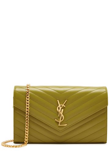 Envelope Leather Wallet-on-chain - - One Size - Saint Laurent - Modalova