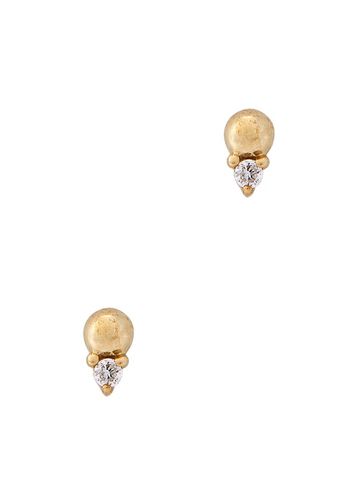 Diamond-embellished 9kt Stud Earring - One Size - Otiumberg - Modalova