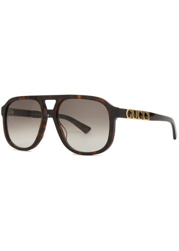 Aviator-style Sunglasses, Sunglasses, Designer-engraved Lenses - Gucci - Modalova