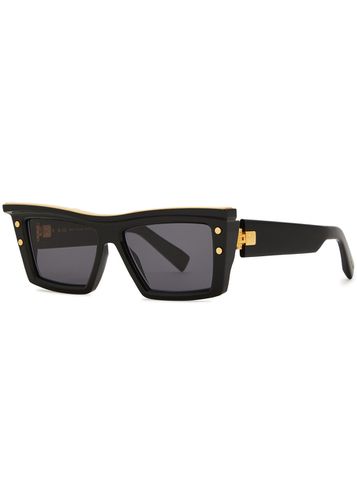 B-vii Rectangle-frame Sunglasses, Sunglasses, Grey Lenses - Balmain - Modalova