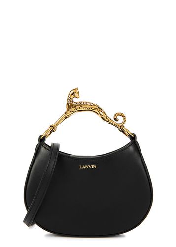Hobo Cat Mini Leather Top, Top Handle Bag, Bag, Black - Lanvin - Modalova