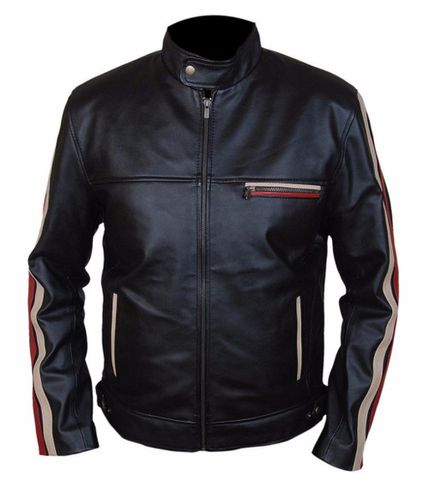 Retro Hybrid Mayhem Cafe Racer Faux Leather Jacket - Feather skin - Modalova