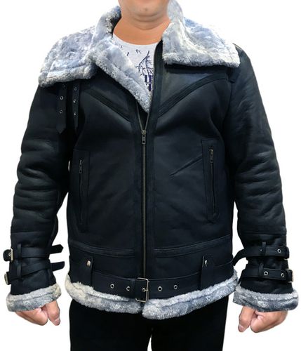 Aviator B3 Bomber Shearling Genuine Leather Jacket - Feather skin - Modalova