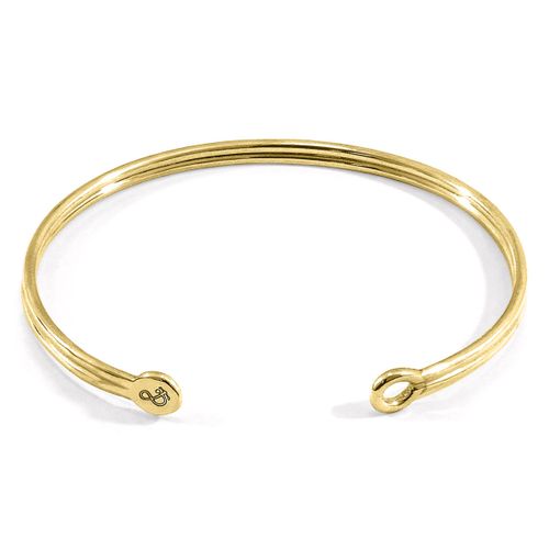 Bartlett Inline Midi Geometric 9ct Yellow Bangle - ANCHOR & CREW - Modalova