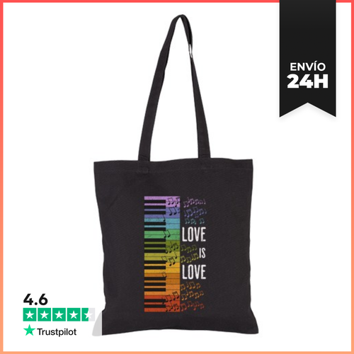 Bolsa De Tela El Amor Es Amor Piano Arcoiris LaTostadora - latostadora.com - Modalova