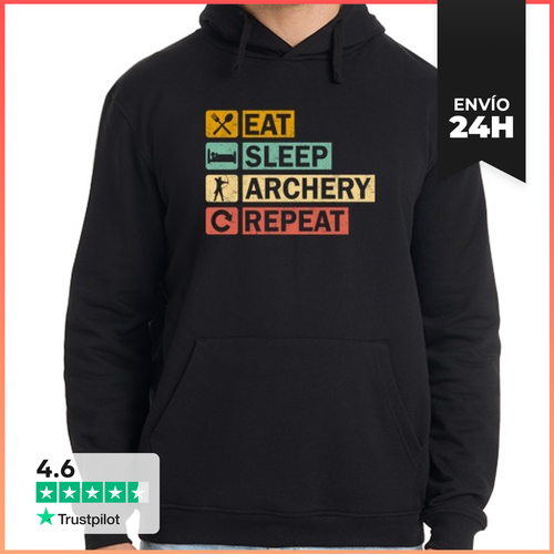 Sudadera Unisex Con Capucha Comer Dormir Tiro Con Arco Repetir - latostadora.com - Modalova