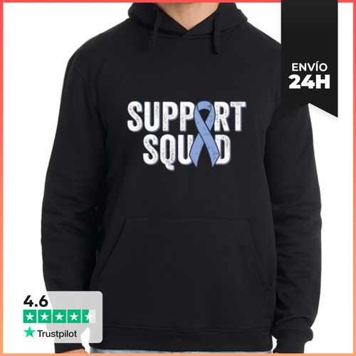 Sudadera Unisex Con Capucha Escuadrón De Apoyo Para El Cáncer - latostadora.com - Modalova