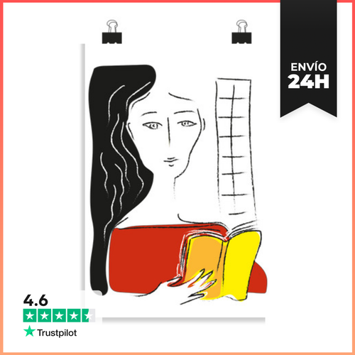 Póster Vertical Lectora Junto A La Ventana LaTostadora - latostadora.com - Modalova