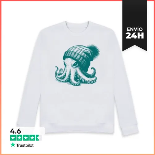 Sudadera Unisex PULPO CON GORRO DE LANA LaTostadora - latostadora.com - Modalova