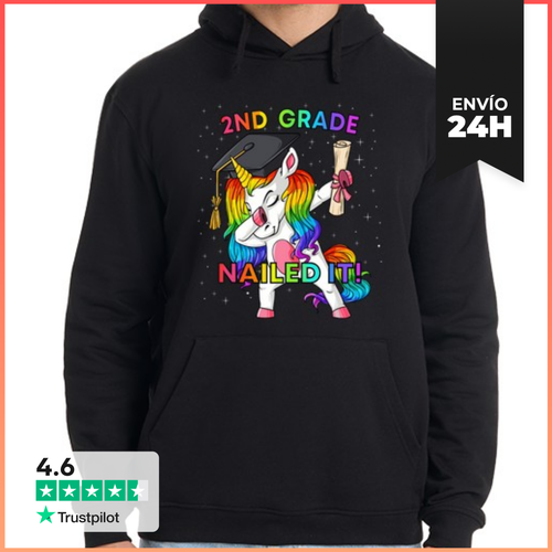 Sudadera Unisex Con Capucha Unicornio Dabbing Segundo Grado Lo - latostadora.com - Modalova