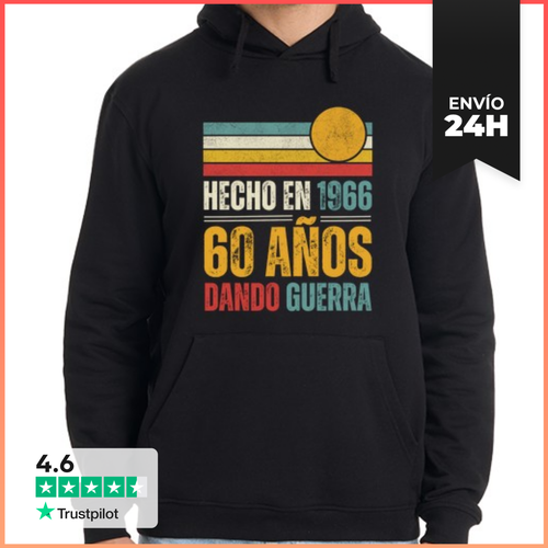 Sudadera Unisex Con Capucha Hecho En 1966, 60 Años Cumpleaños - latostadora.com - Modalova