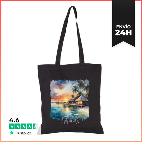 Bolsa De Tela Acuarela De Maldivas, Recuerdo De Maldivas - latostadora.com - Modalova