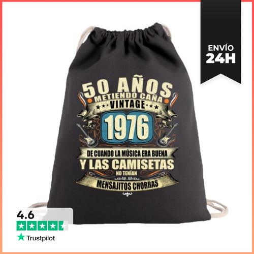 Mochila Saco Con Cuerdas Cumpleaños 50 Años 1976 Estilo Rock - latostadora.com - Modalova