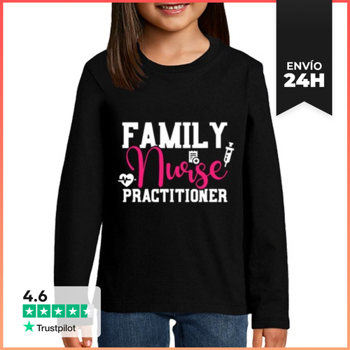 Camiseta Manga Larga Para Niños Enfermera Practicante Familiar - latostadora.com - Modalova