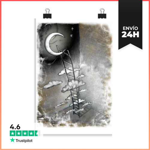 Póster Vertical Escalera A La Luna LaTostadora - latostadora.com - Modalova