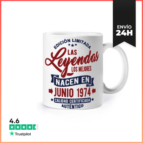Taza Las Leyendas Nacen En Junio 1974 LaTostadora - latostadora.com - Modalova