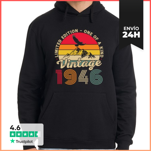 Sudadera Unisex Con Capucha 80 Cumpleaños 80 Años Vintage 1946 - latostadora.com - Modalova