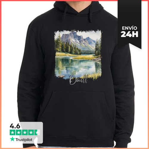 Sudadera Unisex Con Capucha Acuarela De Banff, Banff Canadá - latostadora.com - Modalova