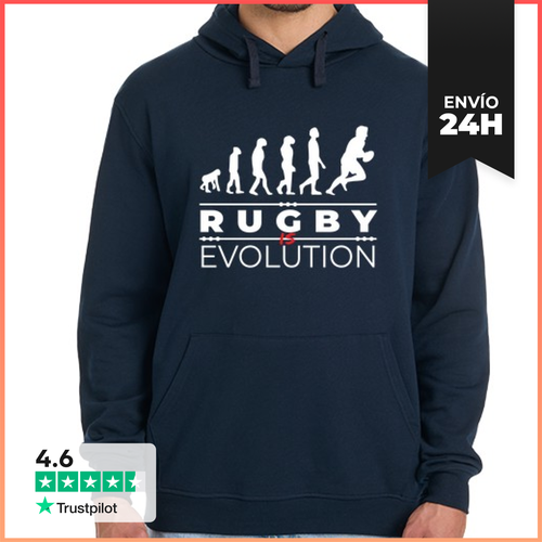 Sudadera Unisex Con Capucha El Rugby Es Evolución - Mensaje De - latostadora.com - Modalova