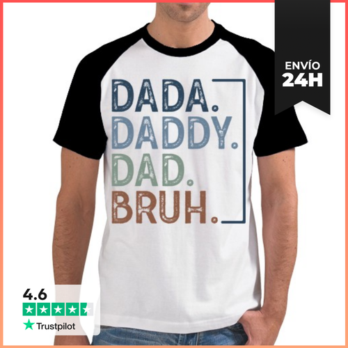 Camiseta Hombre, Estilo Béisbol DADA DADDY DAD BRUH LaTostadora - latostadora.com - Modalova
