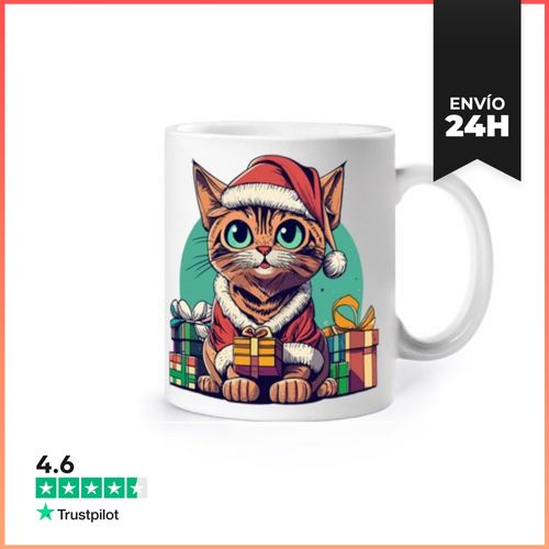 Taza Gato Papa Noel LaTostadora - latostadora.com - Modalova