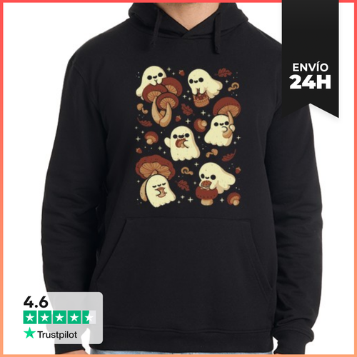 Sudadera Unisex Con Capucha Cute Ghosts With Autumn Mushrooms - latostadora.com - Modalova