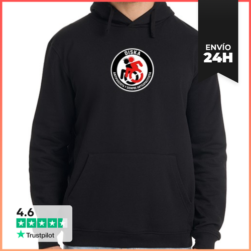 Sudadera Unisex Con Capucha DISKA ANTIFASCISTA Y ANTICAPACITISTA - latostadora.com - Modalova