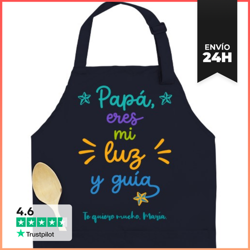 Delantal Premium Con Bolsillo Papá, Eres Mi Luz Y Guía - latostadora.com - Modalova