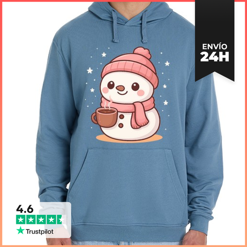 Sudadera Unisex Con Capucha Ilustración Navideña Cute De Muñeco - latostadora.com - Modalova