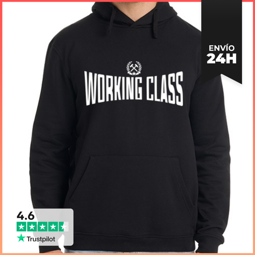 Sudadera Unisex Con Capucha Negra H - Working Class Hammers Star - latostadora.com - Modalova
